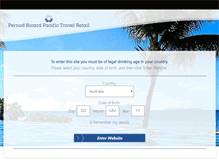 Tablet Screenshot of pernod-ricard-pacific-travel-retail.com